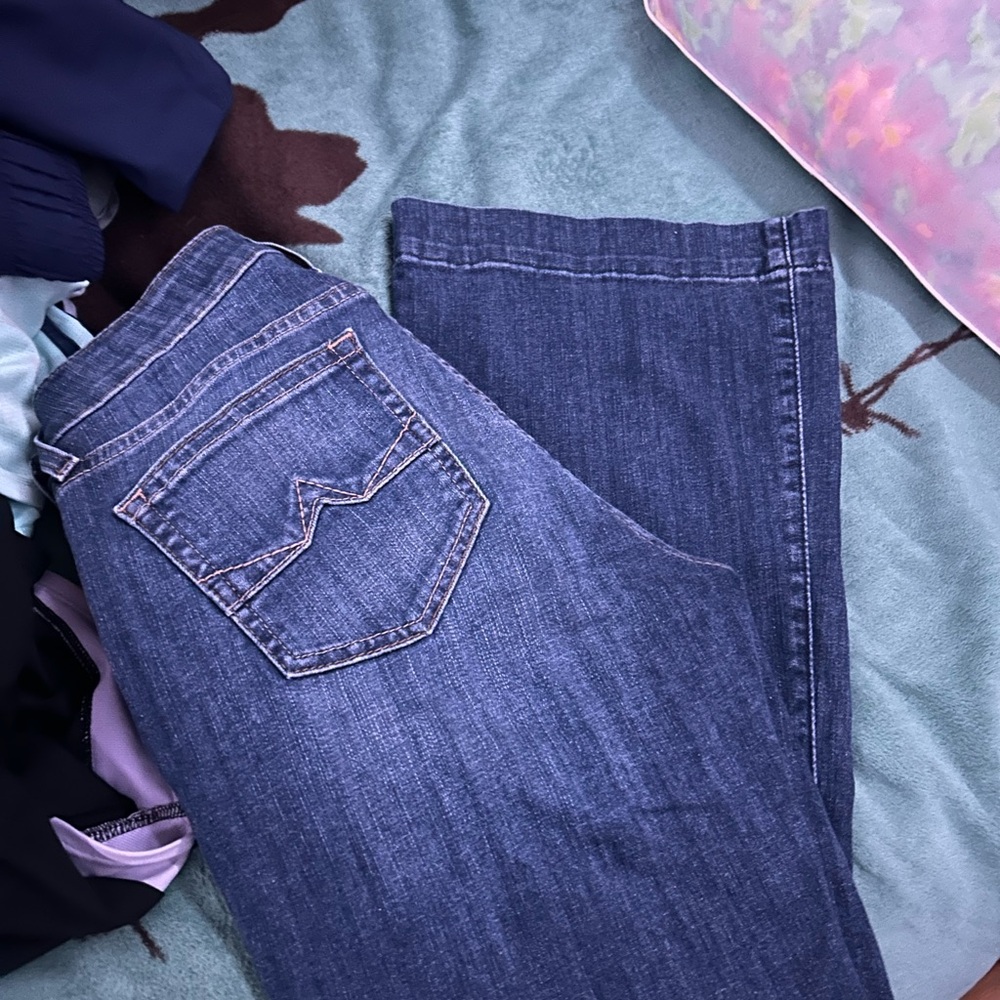 Ariat Blue Boot Cut Jeans with Contrast Stitching